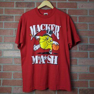 Vintage 90s Gus Macker Basketball M.A.S.H Sports Tee shirt retro tee red